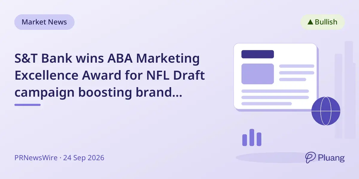S&T Bank wins ABA Marketing Excellence Award for NFL Draft campaign boosting brand awareness.