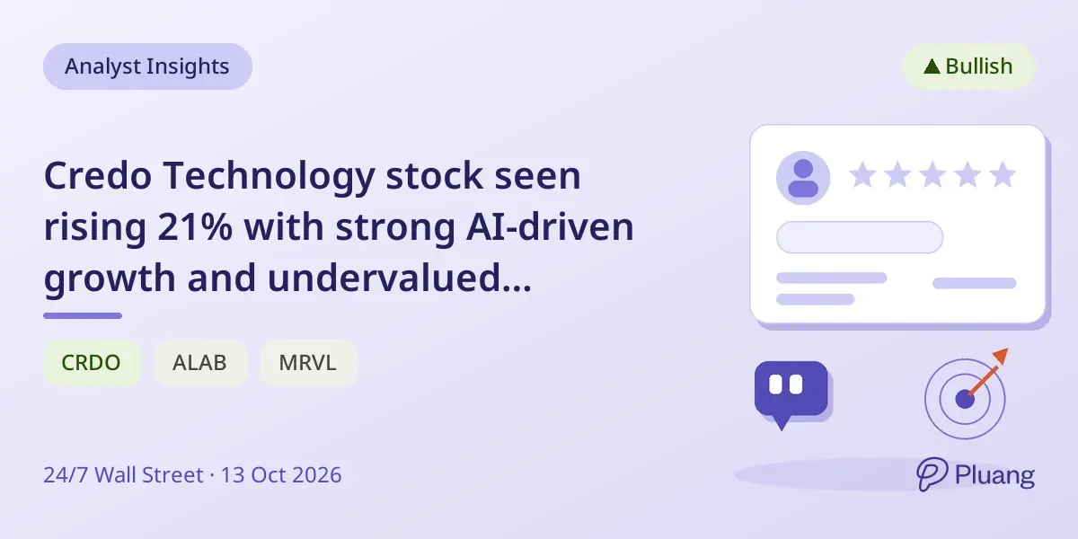 Credo Technology stock seen rising 21% with strong AI-driven growth and undervalued compared to peers.