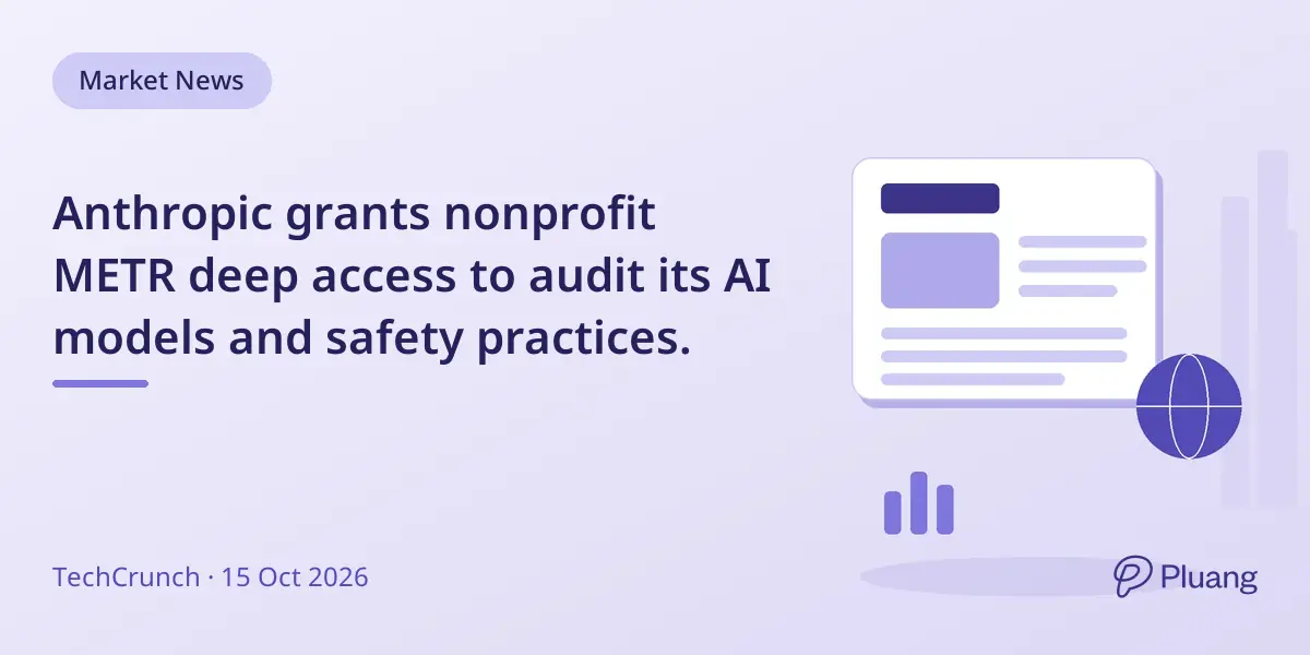 Anthropic grants nonprofit METR deep access to audit its AI models and safety practices.