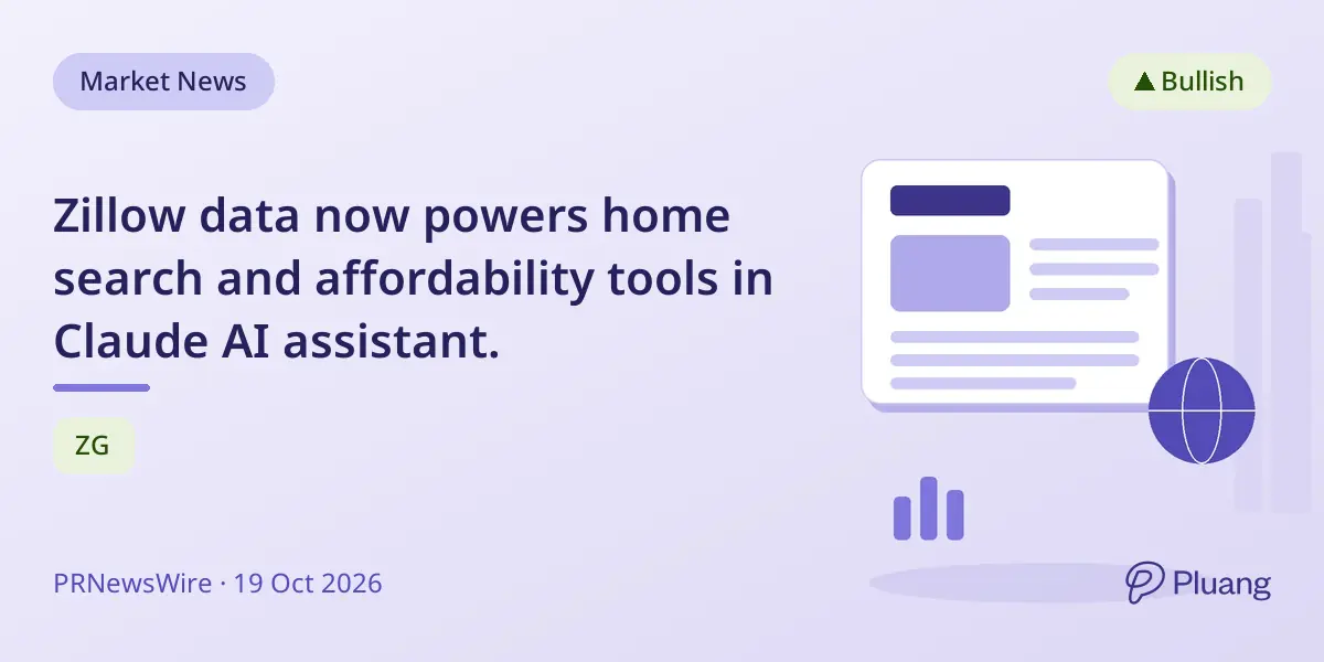 Zillow data now powers home search and affordability tools in Claude AI assistant.