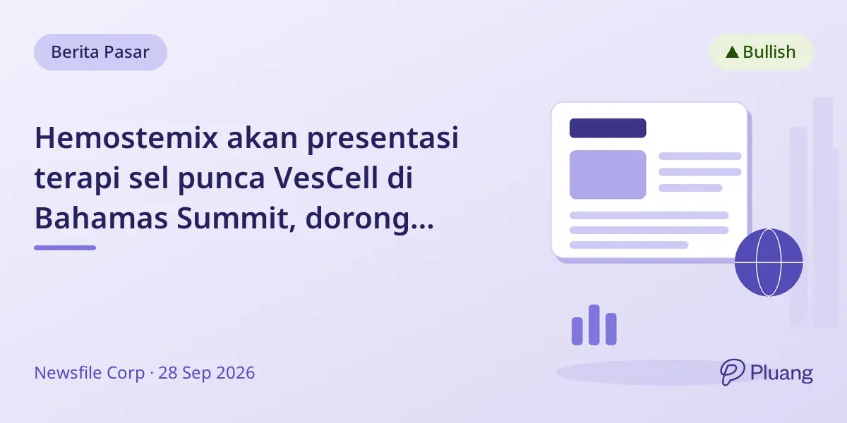 Hemostemix akan presentasi terapi sel punca VesCell di Bahamas Summit, dorong komersialisasi dan uji klinis.
