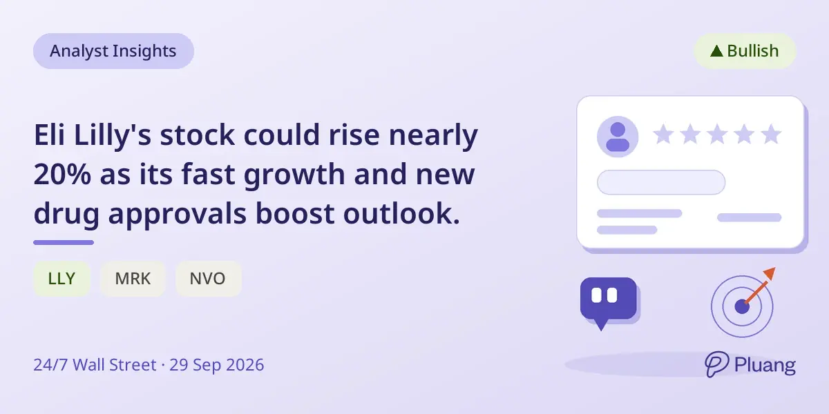 Eli Lilly's stock could rise nearly 20% as its fast growth and new drug approvals boost outlook.