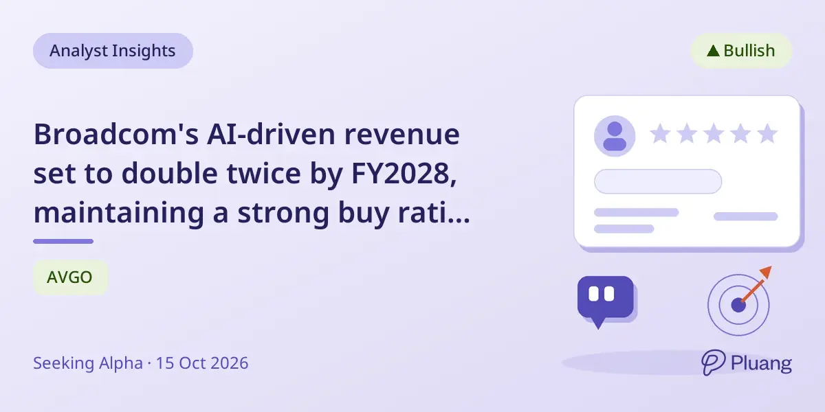 Broadcom's AI-driven revenue set to double twice by FY2028, maintaining a strong buy rating despite risks.