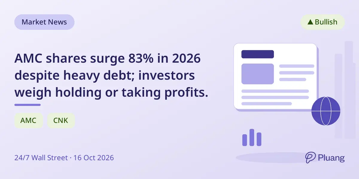 AMC shares surge 83% in 2026 despite heavy debt; investors weigh holding or taking profits.