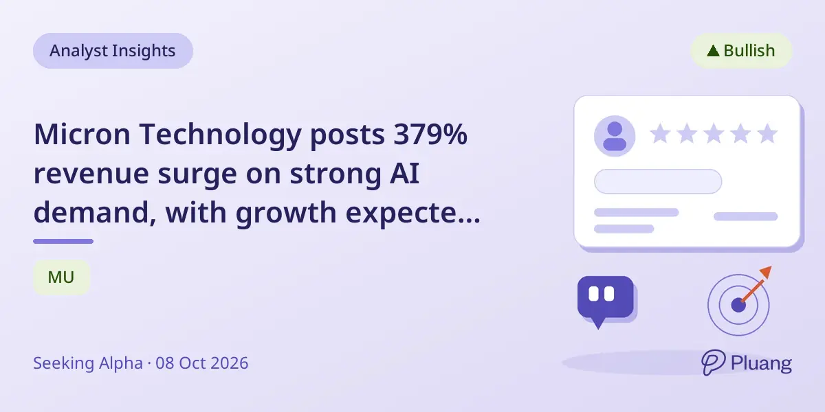 Micron Technology posts 379% revenue surge on strong AI demand, with growth expected through 2031.