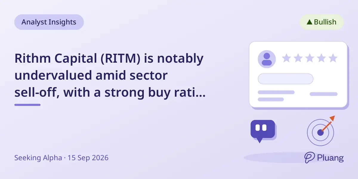 Rithm Capital (RITM) is notably undervalued amid sector sell-off, with a strong buy rating and $13.30 price target.