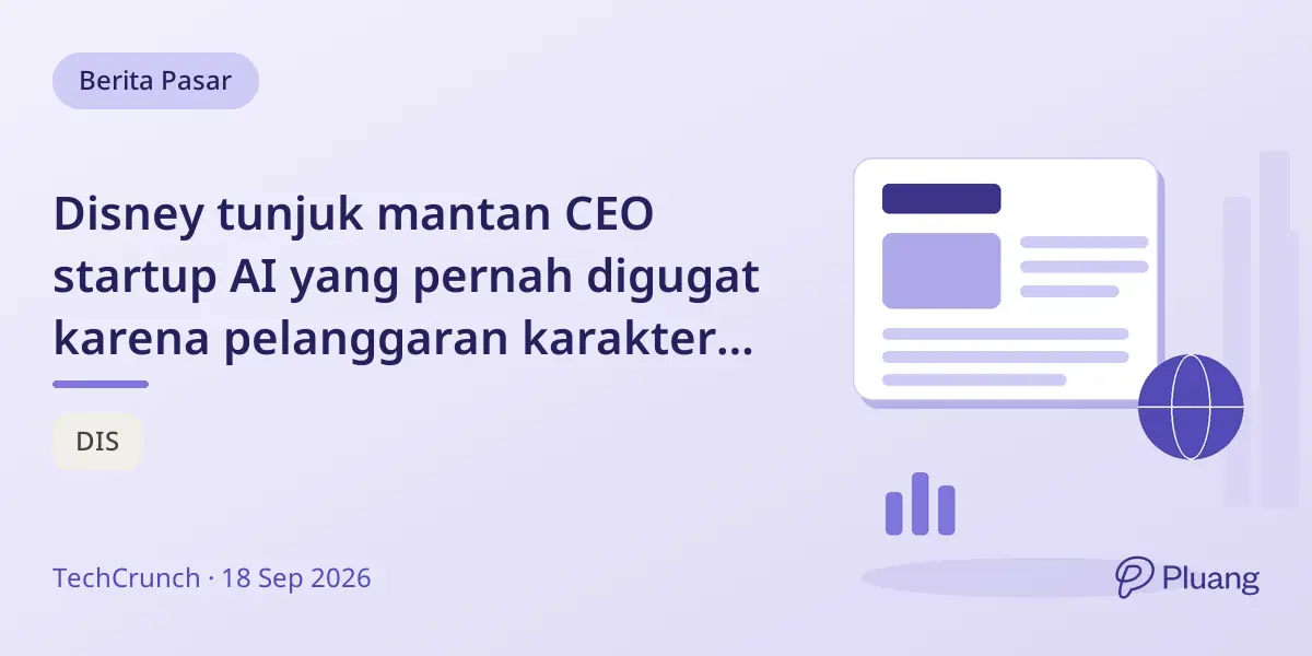 Disney tunjuk mantan CEO startup AI yang pernah digugat karena pelanggaran karakter sebagai CTO pertama