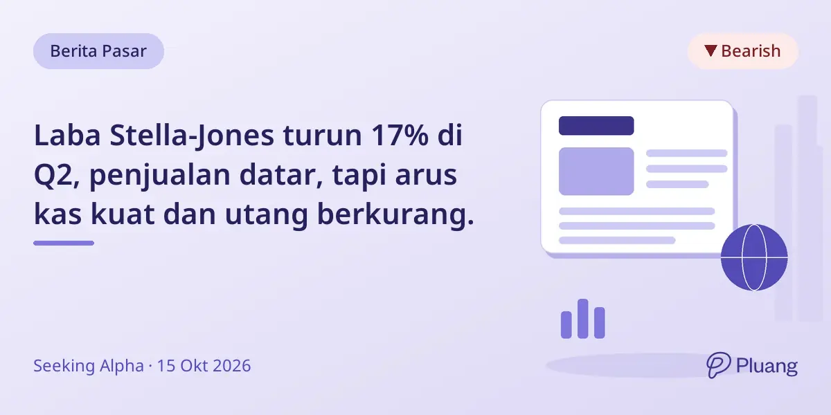 Laba Stella-Jones turun 17% di Q2, penjualan datar, tapi arus kas kuat dan utang berkurang.