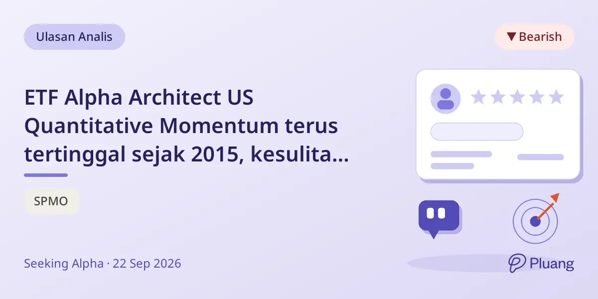 ETF Alpha Architect US Quantitative Momentum terus tertinggal sejak 2015, kesulitan di kondisi pasar saat ini.