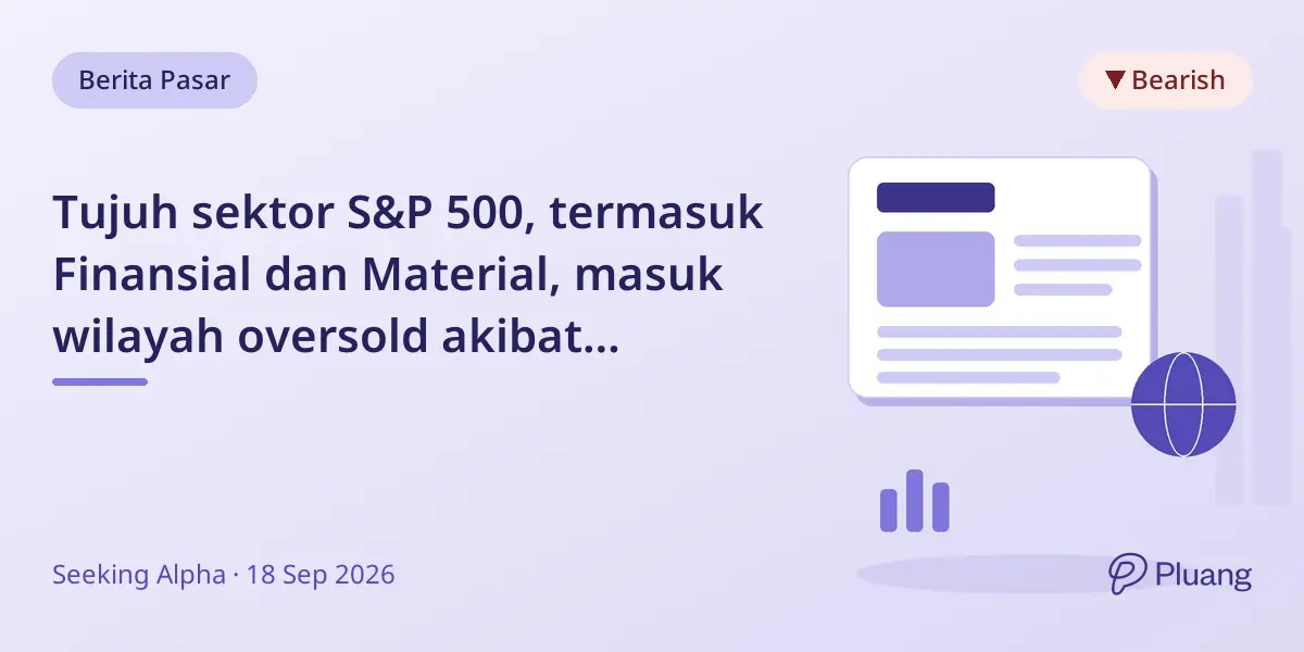 Tujuh sektor S&P 500, termasuk Finansial dan Material, masuk wilayah oversold akibat penurunan terbaru