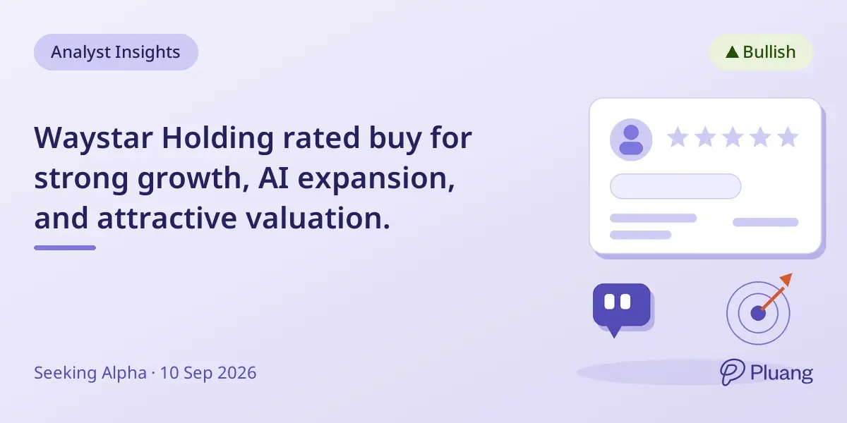 Waystar Holding rated buy for strong growth, AI expansion, and attractive valuation.