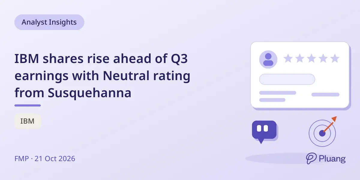 IBM shares rise ahead of Q3 earnings with Neutral rating from Susquehanna