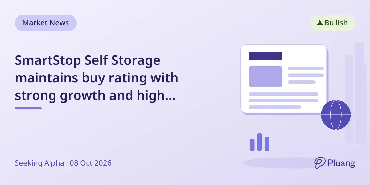 SmartStop Self Storage maintains buy rating with strong growth and high occupancy above 90%.