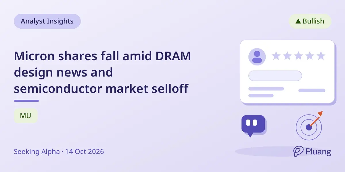 Micron shares fall amid DRAM design news and semiconductor market selloff