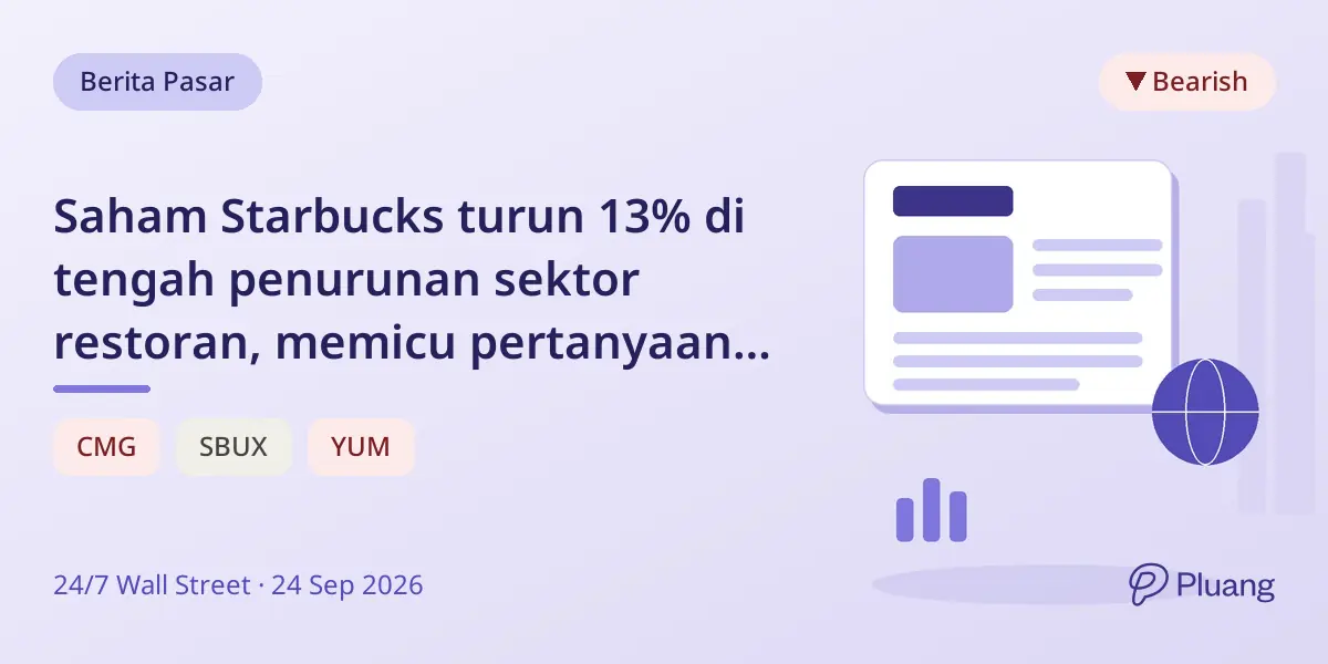 Saham Starbucks turun 13% di tengah penurunan sektor restoran, memicu pertanyaan beli atau jual.