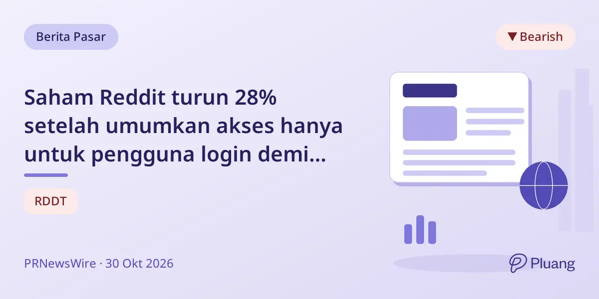 Saham Reddit turun 28% setelah umumkan akses hanya untuk pengguna login demi perlindungan data