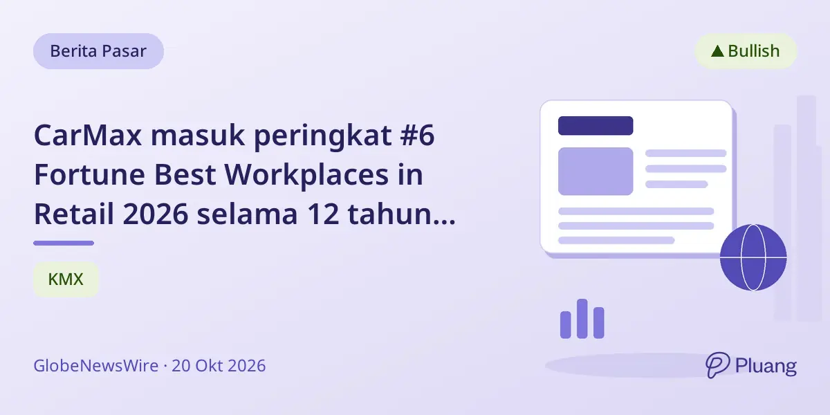 CarMax masuk peringkat #6 Fortune Best Workplaces in Retail 2026 selama 12 tahun berturut-turut.