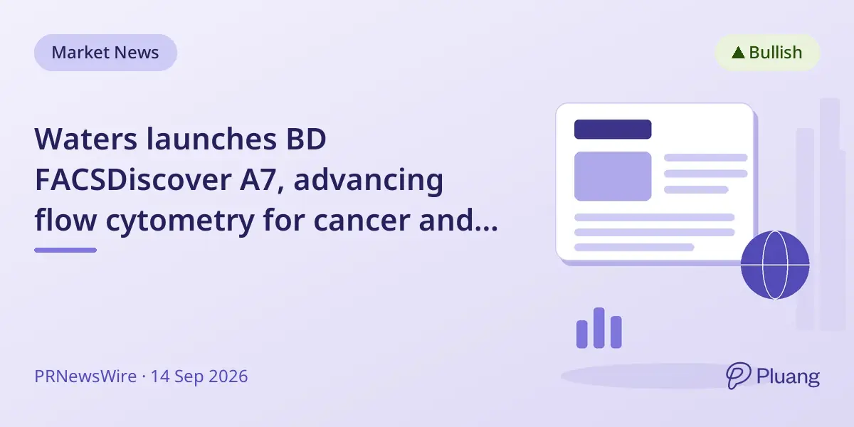 Waters launches BD FACSDiscover A7, advancing flow cytometry for cancer and disease research.