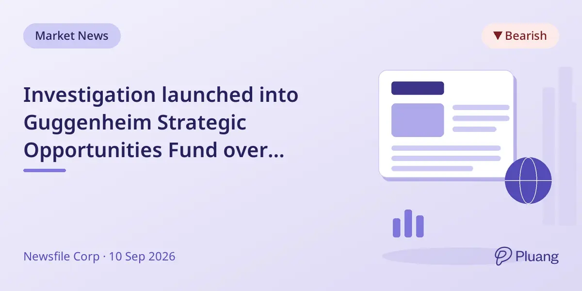 Investigation launched into Guggenheim Strategic Opportunities Fund over alleged securities violations.