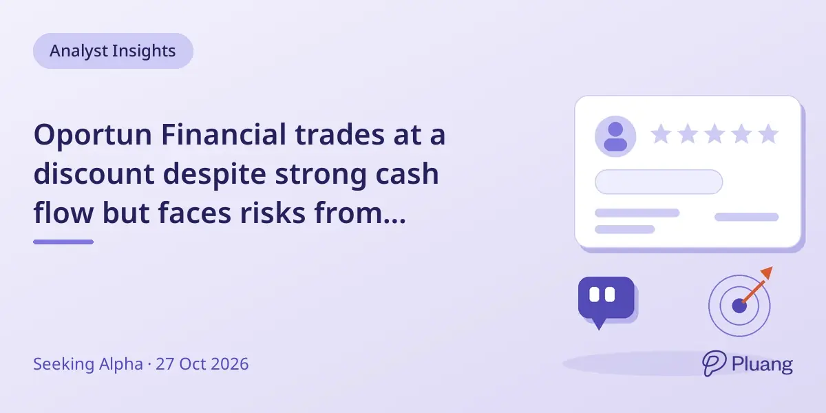 Oportun Financial trades at a discount despite strong cash flow but faces risks from subprime lending.