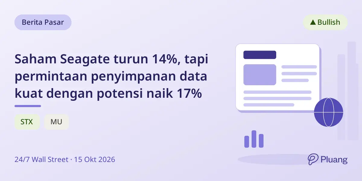 Saham Seagate turun 14%, tapi permintaan penyimpanan data kuat dengan potensi naik 17%