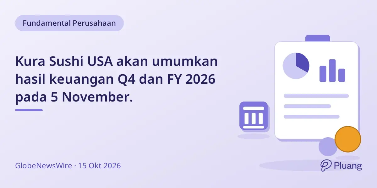 Kura Sushi USA akan umumkan hasil keuangan Q4 dan FY 2026 pada 5 November.