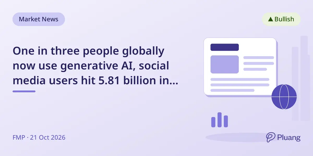 One in three people globally now use generative AI, social media users hit 5.81 billion in 2026