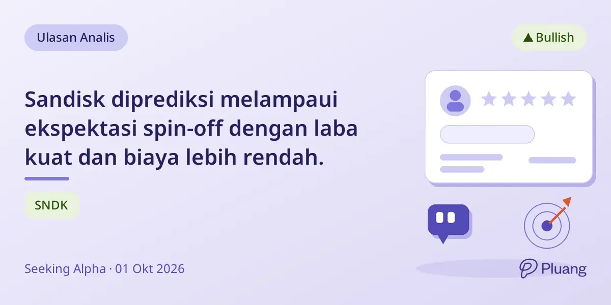 Sandisk diprediksi melampaui ekspektasi spin-off dengan laba kuat dan biaya lebih rendah.