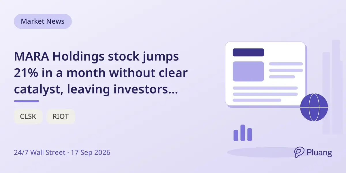 MARA Holdings stock jumps 21% in a month without clear catalyst, leaving investors unsure to sell or buy more.