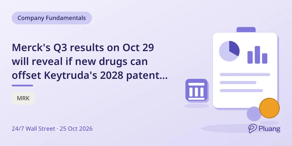 Merck's Q3 results on Oct 29 will reveal if new drugs can offset Keytruda's 2028 patent loss.