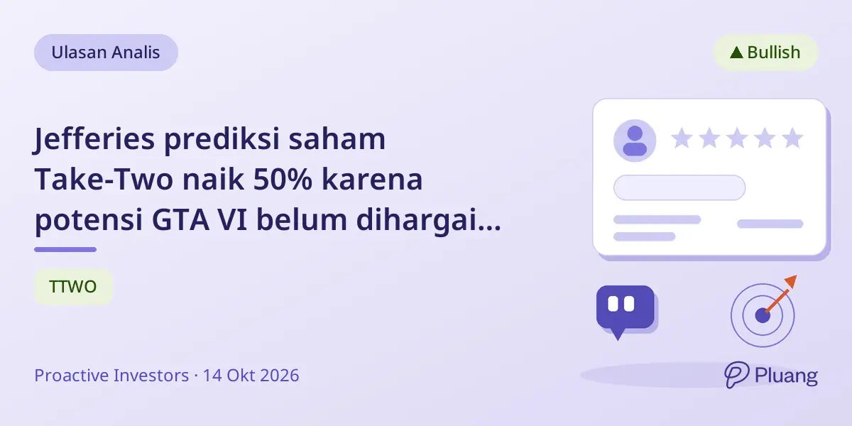 Jefferies prediksi saham Take-Two naik 50% karena potensi GTA VI belum dihargai pasar