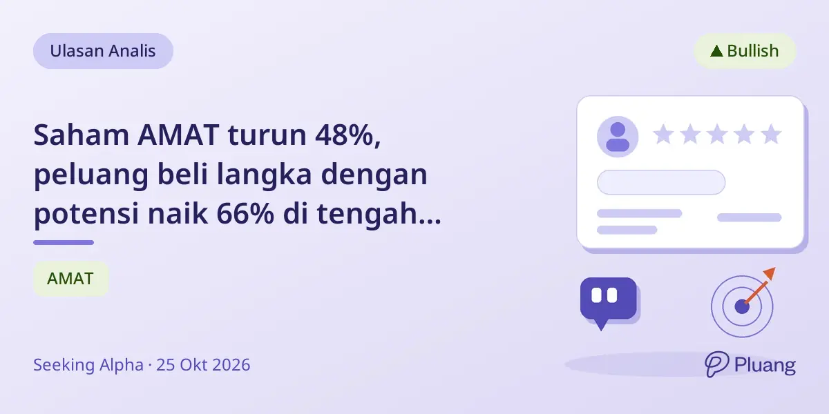Saham AMAT turun 48%, peluang beli langka dengan potensi naik 66% di tengah permintaan chip AI kuat.