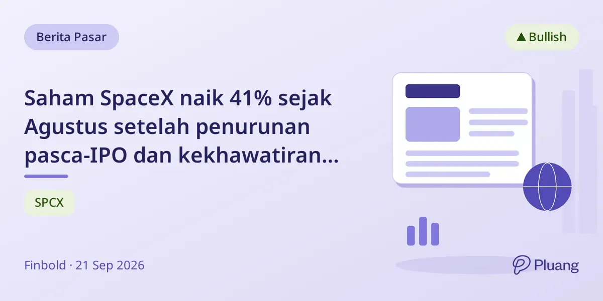 Saham SpaceX naik 41% sejak Agustus setelah penurunan pasca-IPO dan kekhawatiran lock-up mereda