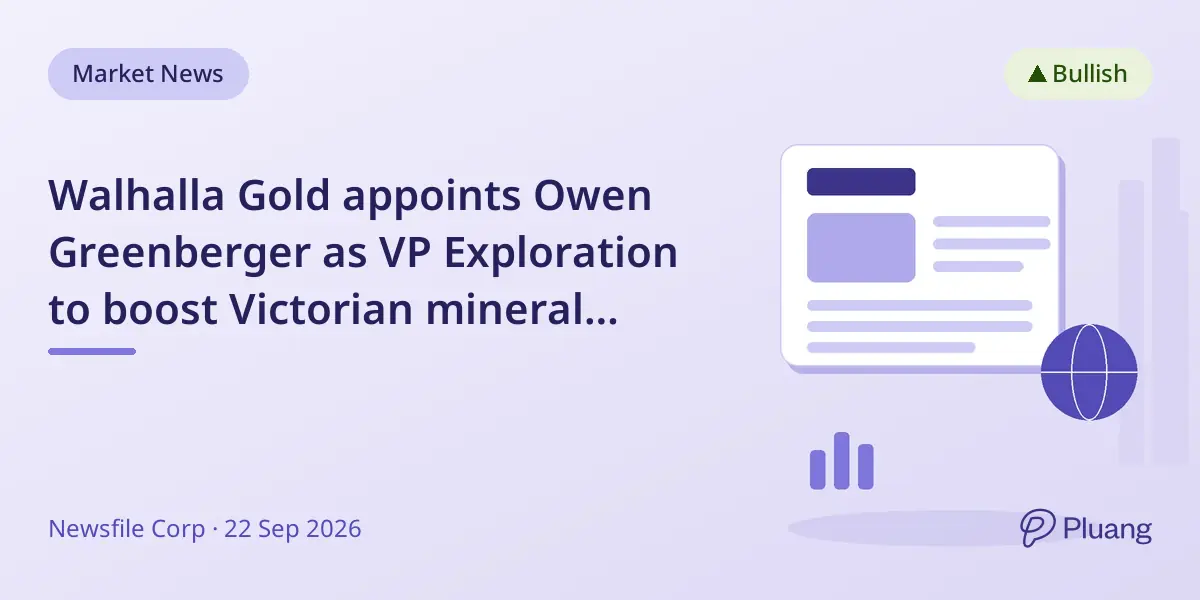 Walhalla Gold appoints Owen Greenberger as VP Exploration to boost Victorian mineral projects.