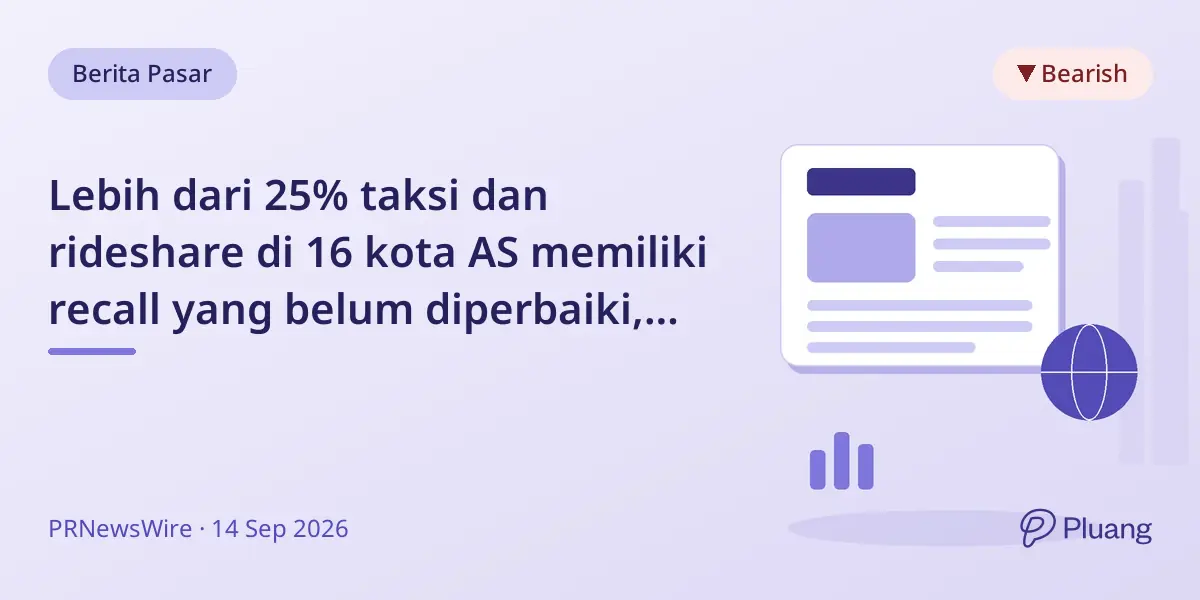 Lebih dari 25% taksi dan rideshare di 16 kota AS memiliki recall yang belum diperbaiki, risiko keselamatan penumpang.