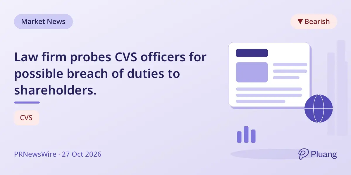 Law firm probes CVS officers for possible breach of duties to shareholders.