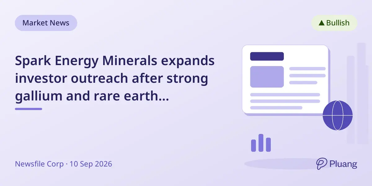 Spark Energy Minerals expands investor outreach after strong gallium and rare earth discoveries in Brazil.
