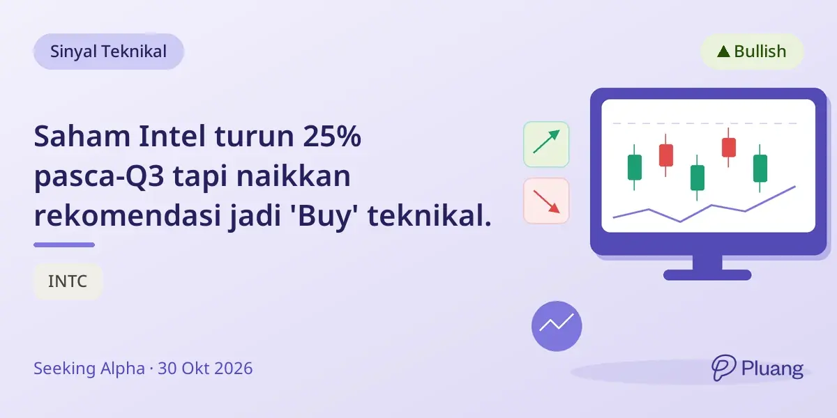 Saham Intel turun 25% pasca-Q3 tapi naikkan rekomendasi jadi 'Buy' teknikal.