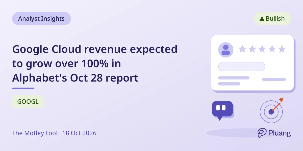 Google Cloud revenue expected to grow over 100% in Alphabet's Oct 28 report