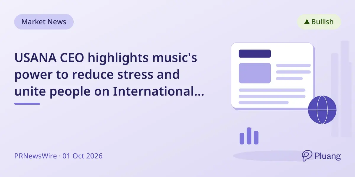 USANA CEO highlights music's power to reduce stress and unite people on International Music Day.