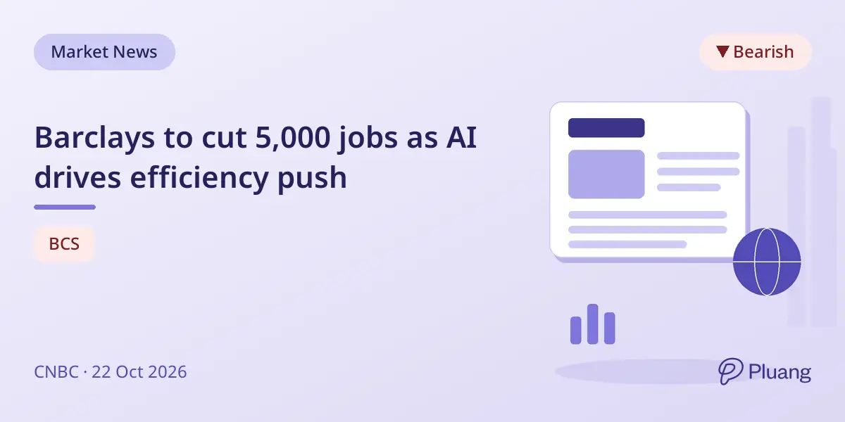 Barclays to cut 5,000 jobs as AI drives efficiency push