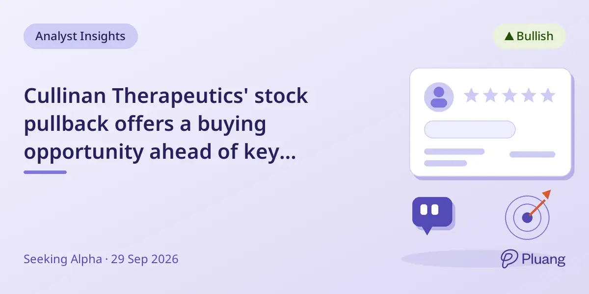 Cullinan Therapeutics' stock pullback offers a buying opportunity ahead of key clinical updates in autoimmune and cancer therapies.