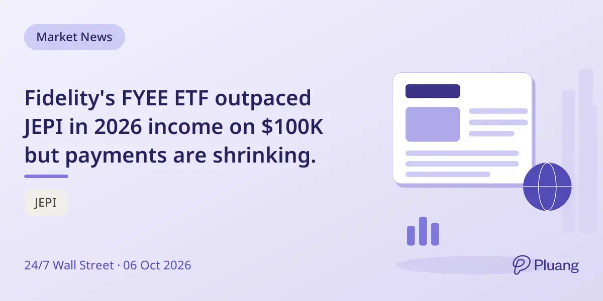 Fidelity's FYEE ETF outpaced JEPI in 2026 income on $100K but payments are shrinking.