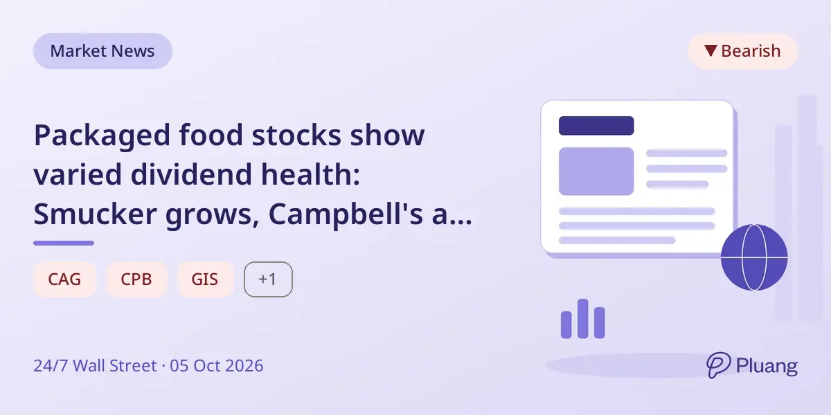 Packaged food stocks show varied dividend health: Smucker grows, Campbell's and Conagra cut, General Mills yields high with risks.