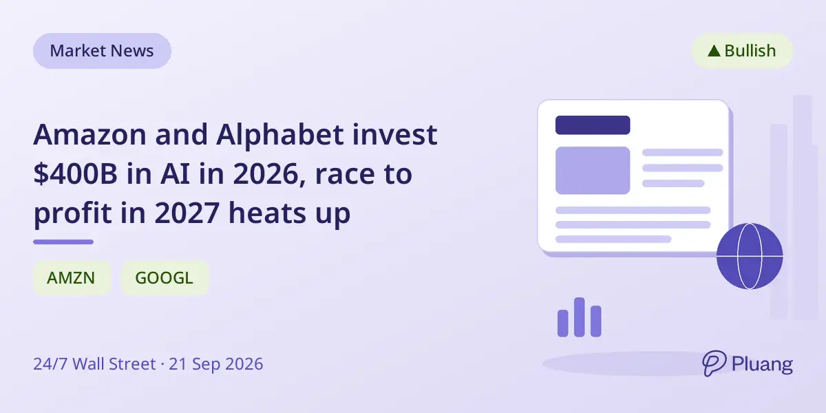 Amazon and Alphabet invest $400B in AI in 2026, race to profit in 2027 heats up