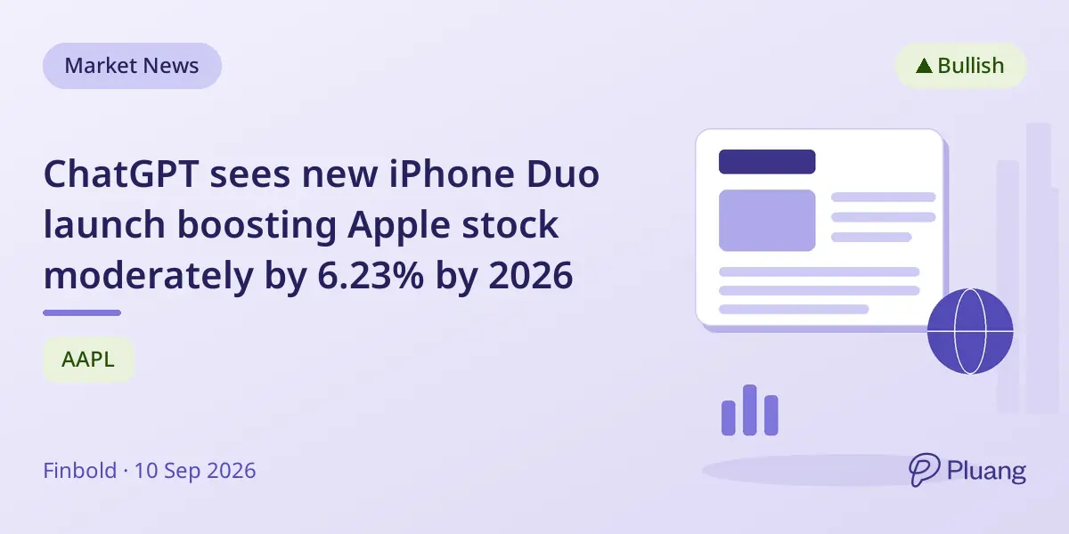 ChatGPT sees new iPhone Duo launch boosting Apple stock moderately by 6.23% by 2026
