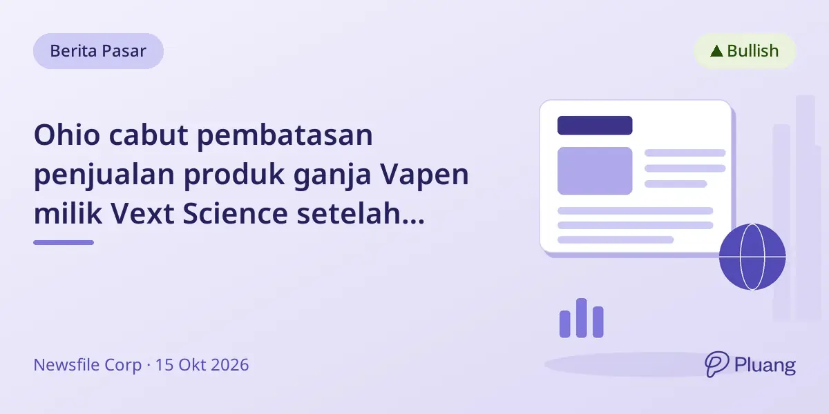 Ohio cabut pembatasan penjualan produk ganja Vapen milik Vext Science setelah masalah kesehatan teratasi.