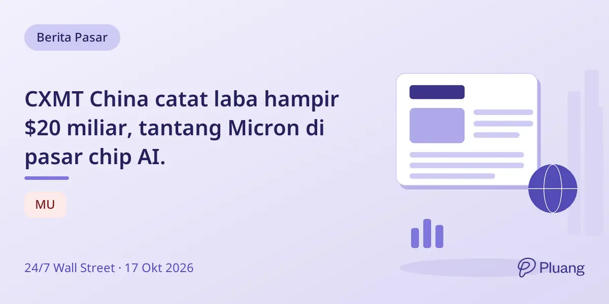 CXMT China catat laba hampir $20 miliar, tantang Micron di pasar chip AI.