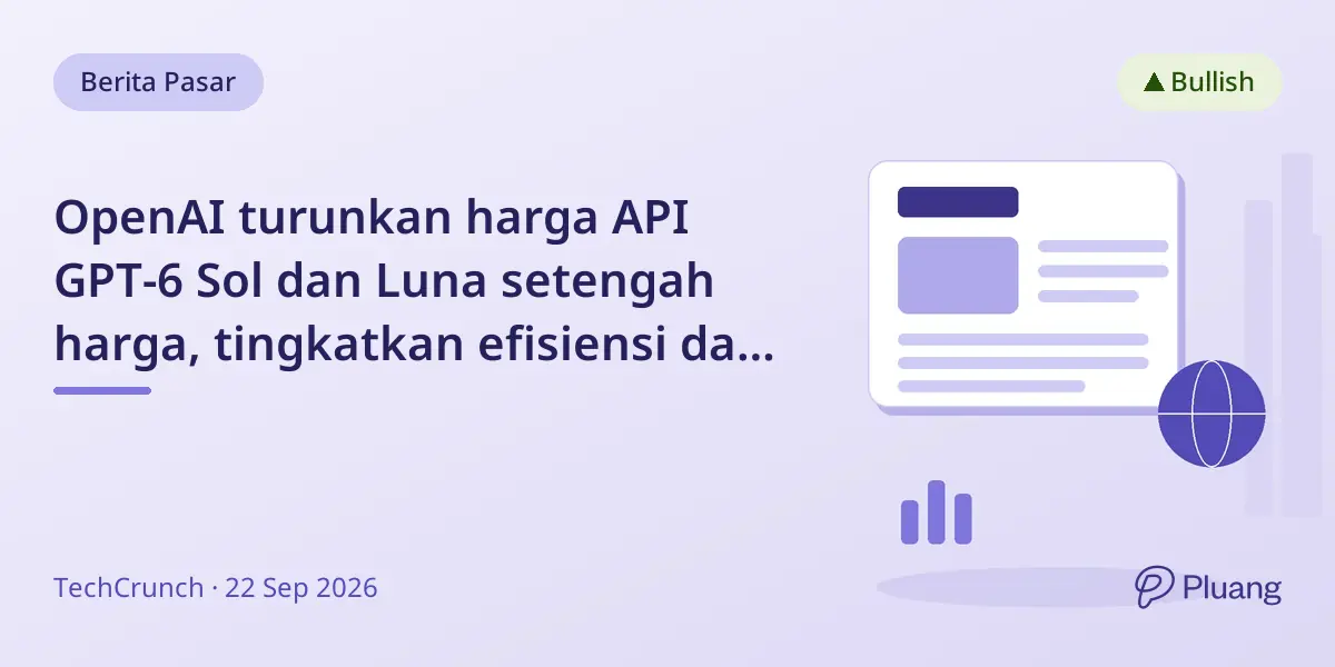 OpenAI turunkan harga API GPT-6 Sol dan Luna setengah harga, tingkatkan efisiensi dan akurasi.