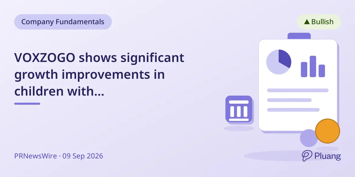 VOXZOGO shows significant growth improvements in children with hypochondroplasia, FDA approval sought for 2027 launch.
